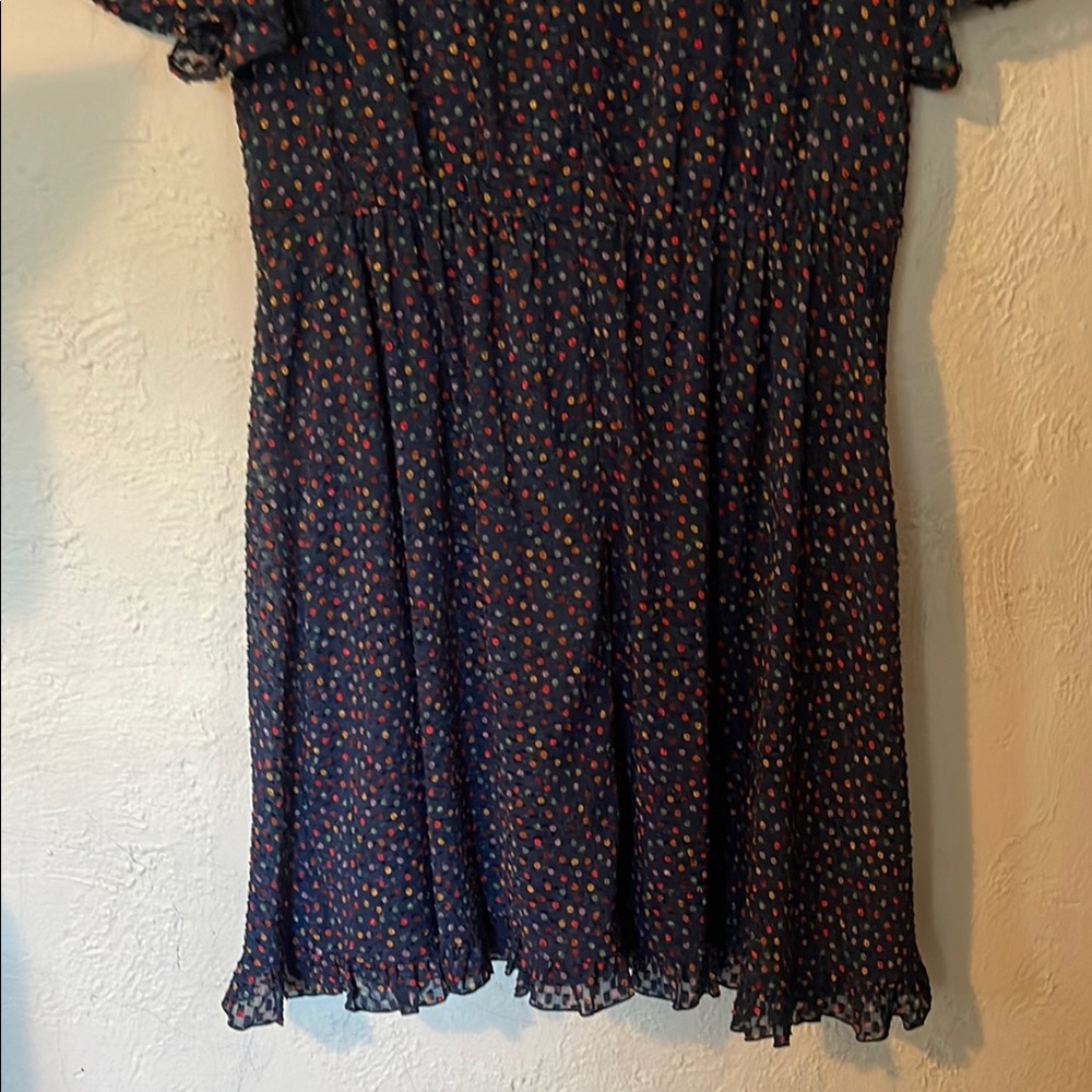 Madewell Chic Navy Blue Polka Dot Dress - Picture 8 of 9